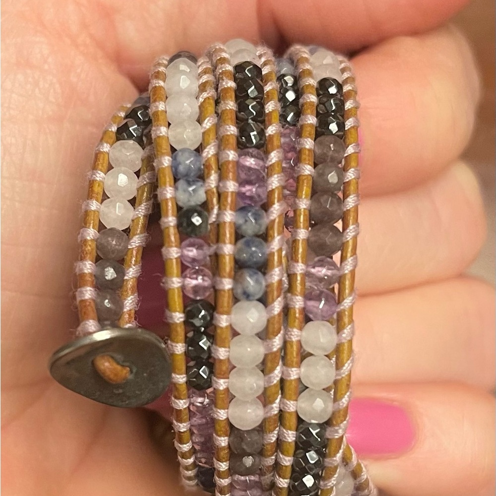 Elegant Multi-Color Beaded Wrap Bracelet